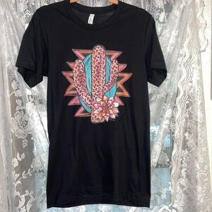 Aztec cactus western T-shirt